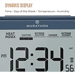 Atomic Desk Clock by Marathon - Blue