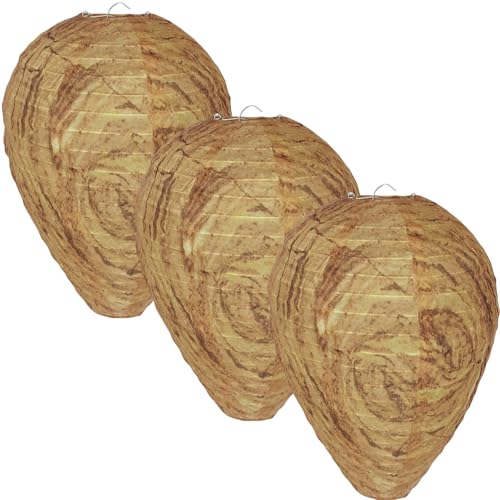 SSKHE 3 st uppsättning bi-avvisande lyktor, vattentäta getingbetesbo, säkra och miljövänliga för skadedjursbekämpning i trädgårdar, gårdar, balkonger och campingplatser