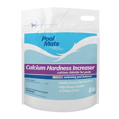 Pool Mate 8-Pounds Premium Calcium Hardness Increaser for Pools, 100% Calcium Chloride