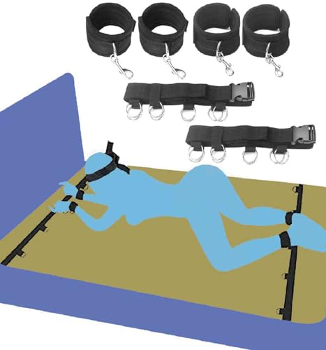 Arm and Leg Restraints for Headboard Sex Ties for Ankles and Wrists Cuffs Thigh Bed Restraint for King Mattress Queen Size Bed Sex Resistance Bands with Ankle Strap Men Couples Sexy Gift Sets Sweater