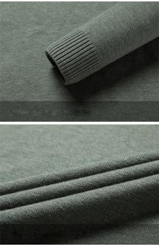 Men's V-Neck Comfortable Warm Top Casual Solid Color All-Matching Long Sleeve Sweater4