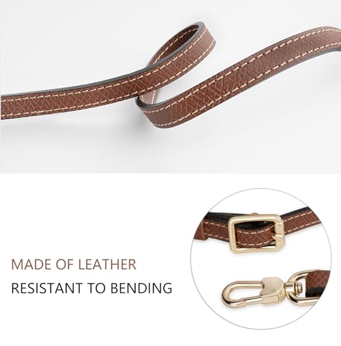 Image of Bag Strap for Longchamp, Leather Purse Straps Adjustable Replacement with 2 Punch-Free Adapters for Longchamp Strap Kit for Small and Medium Bags