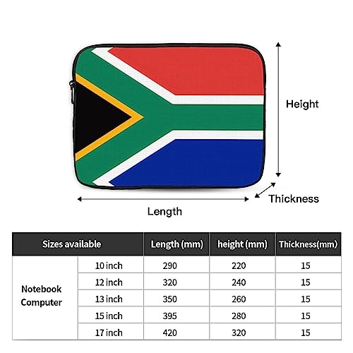 South Africa Flag Laptop Sleeve Case 17 Inch Suitable For Notebook Computer Tablet Traveling Carrying Simple Case4