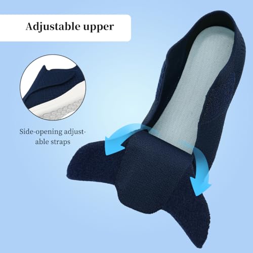 Slippers for Women Wide House Diabetic Shoes Walking Indoor Slip on Barefoot Adjustable Orthopedic Neuropathy Arthritis Swollen Feet Lightweight Comfy Casual Breathable3