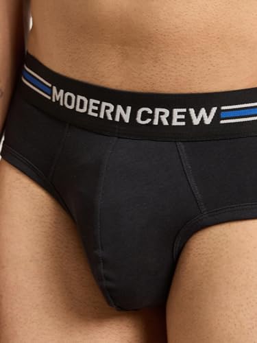 Image of Modern Crew CoolSense Cotton Briefs for Men| Super Combed Cotton with Stretch, Stay 3 Degrees Cool & Fresh, Anti-Bacterial| Microfiber Waistband