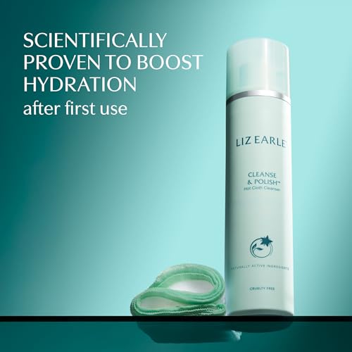 Nettoyant chiffon chaud Liz Earle 100ml exfoliant doux hydratant pour le soin de la peau
