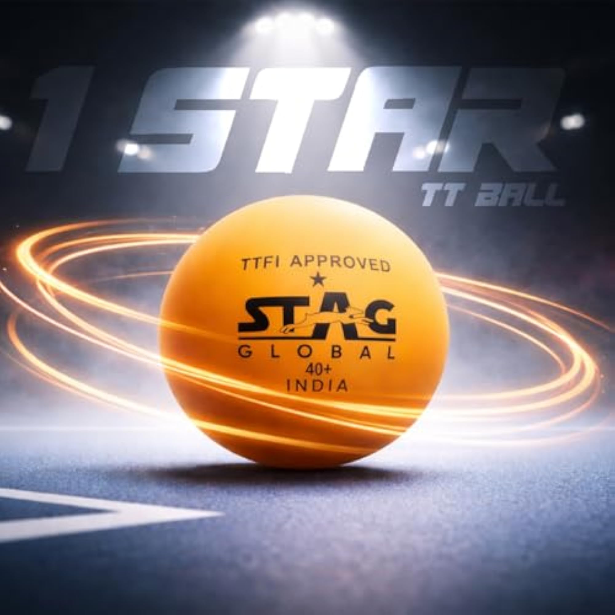 Iconic High Performance 1 Star Orange Table Tennis Balls