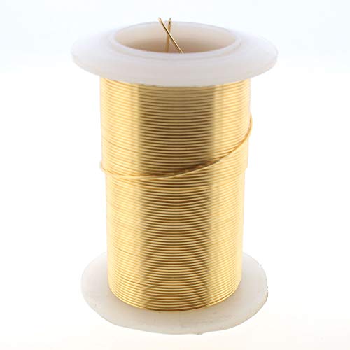 Image of The Beadsmith Wire Elements 24-Gauge Lacquered Tarnish-Resistant Copper Wire for Jewelry Making, 30 Yard, 27.43 Meter Spool(Gold Color)