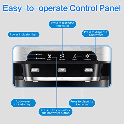 image for Kismile 3-in-1 Water Cooler Dispenser, Top Loading Water Cooler with B