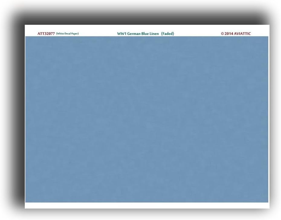 Aviattic ATT32077 1/32 (White Decal Paper) WW1 German Blue Linen (Faded)