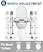 HOMLAND Raised Toilet Seat with Handles, Toilet Seat Riser for Seniors with Adjustable Height & Width, 400lb Handicap Elevated Toilet Seat for Elderly, Pregnant, Fit Any Toilet