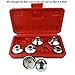 Heavy Duty 7-Piece Oil Filter Cap Wrench Tool Kit Can Last For Ever Includes 24mm,27mm,29mm,30mm,32mm,36mm,38mm Socket Set Compatible with Mercedes Benz, VW, BMW and More Oil Filter Housing