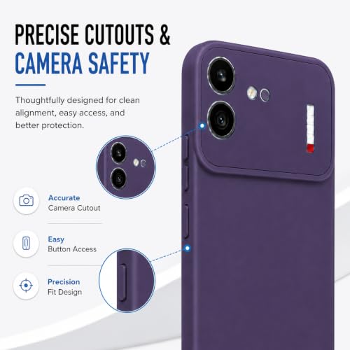 Image of FIRST MART Matte Silicone Back Cover for Nothing (4b) - Purple