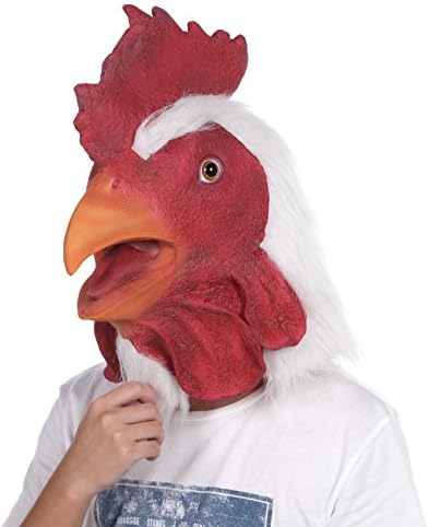 Lubber Latex Rooster Animal Head Mask For Halloweem Costume Cosplay