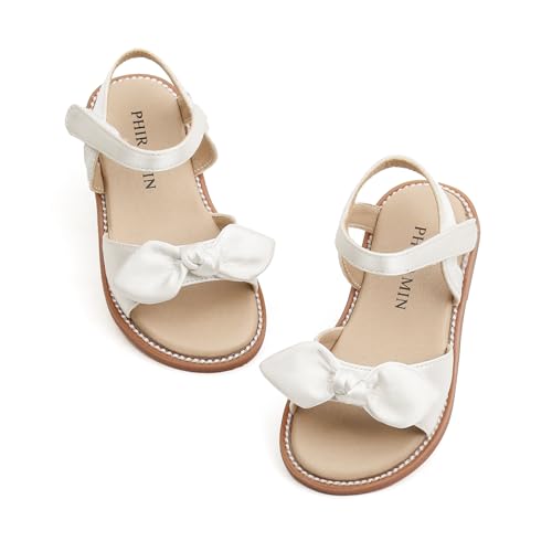 Image of PHIRAMIN Toddler Flower Girl Sandals - Girl Dress Shoes Toddler Little Kid Wedding Party