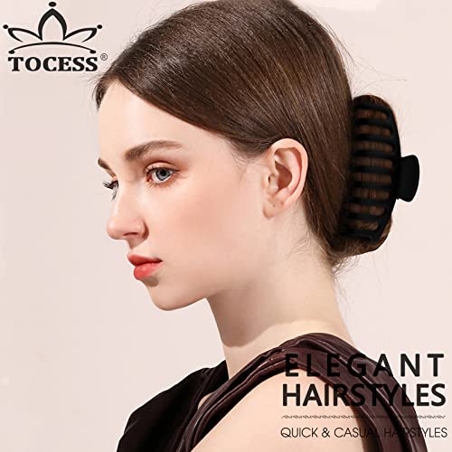 Tocess Big/Large Hair Claw Clips For Women Thin Thick Curly Hair 90'S Strong Hold 4.33 Inch Nonslip Neutral Matte Hair Clips (4 Pcs) #TOP6