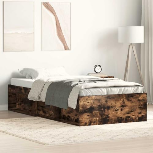 Owoxanthellate Estructura de cama de 193 x 78 x 35 cm, madera de pino, 6 estantes, para dormitorio de invitados, habitación juvenil