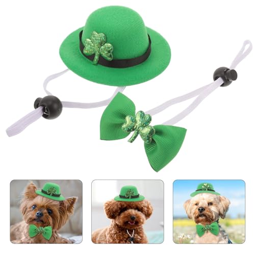 Disfraz para mascotas sombrero y corbatín de trébol miniatura 5