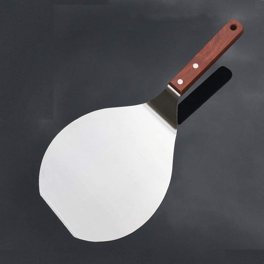 Łopatka Do Pizzy Okrągła, Łopatka Do Pizzy Ze Stali Nierdzewnej Z Drewnianym Uchwytem Do Pieczenia Chleba I Ciasta 7 Cali Na Kamiennym Grillu Do Pizzy