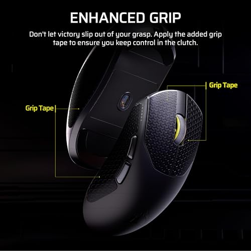 Image of Corsair Sabre v2 PRO Ultralight FPS Wireless Gaming Mouse - 33,000 DPI, 36g Weight, 8,000Hz Hyper-Polling, Mechanical Switches, Up to 70-Hour Wireless Battery Life, Web Hub - Black
