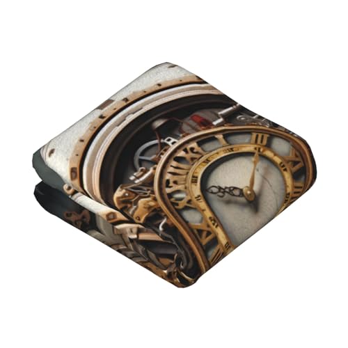 Couverture pour garder au chaud horloge steampunk plaid léger - 3
