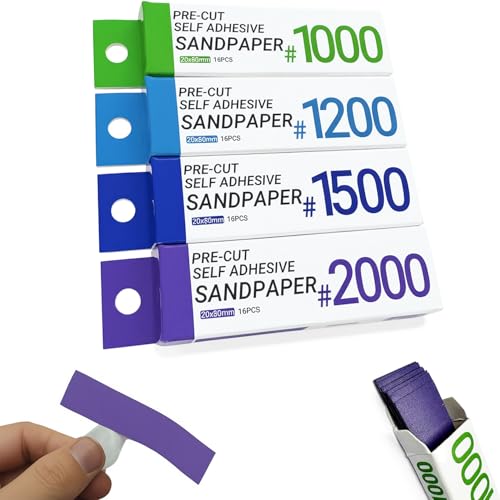 HUBEST Self-Adhesive Fine Sandpaper 1000-2000 Grit for Model Polishing