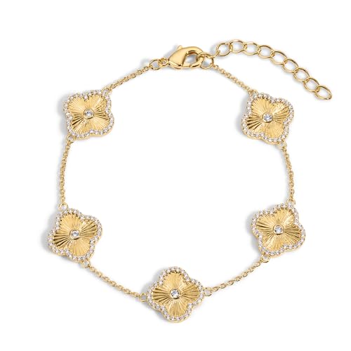 Electric Picks Clover Icon Bracelet for Women – Ideal for Layering or Solo Wear - Adjustable 6.5