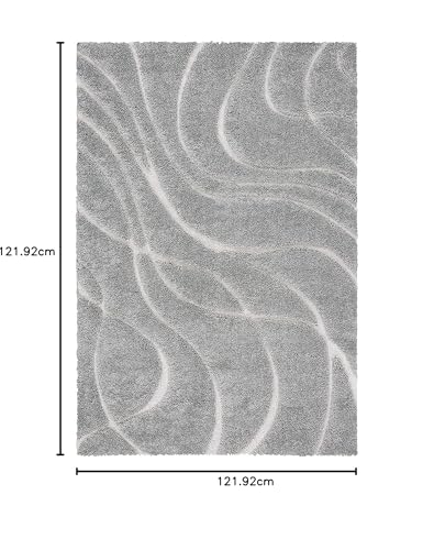 Image of Soft Fluffy Shag Area Rectangular Shape Rugs for Living Room, Shaggy Floor Carpet for Bedroom, Girls Carpets Kids Home Decor Rugs, Cute Luxury Non-Slip [Size 4X4 Round]
