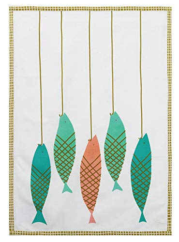 Peking Handicraft Elizabeth Olwen Fish Tales Print Designer Kitchen Dish Tea Towel Dishcloth #TOP24