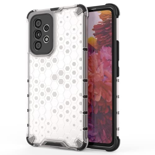 Image of Lustree TPU Honey Comb Armor Shock Proof Back Cover for for Samsung Galaxy A73 (Transparent)
