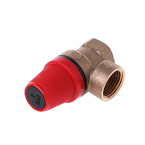 Soupape de sécurité en laiton de qualité, anti-fuites, (5 Bar 1/2 pouce mâle) pour chaudière, soupape de sécurité à ressort, soupape à membrane conçue pour les systèmes de chauffage fermés