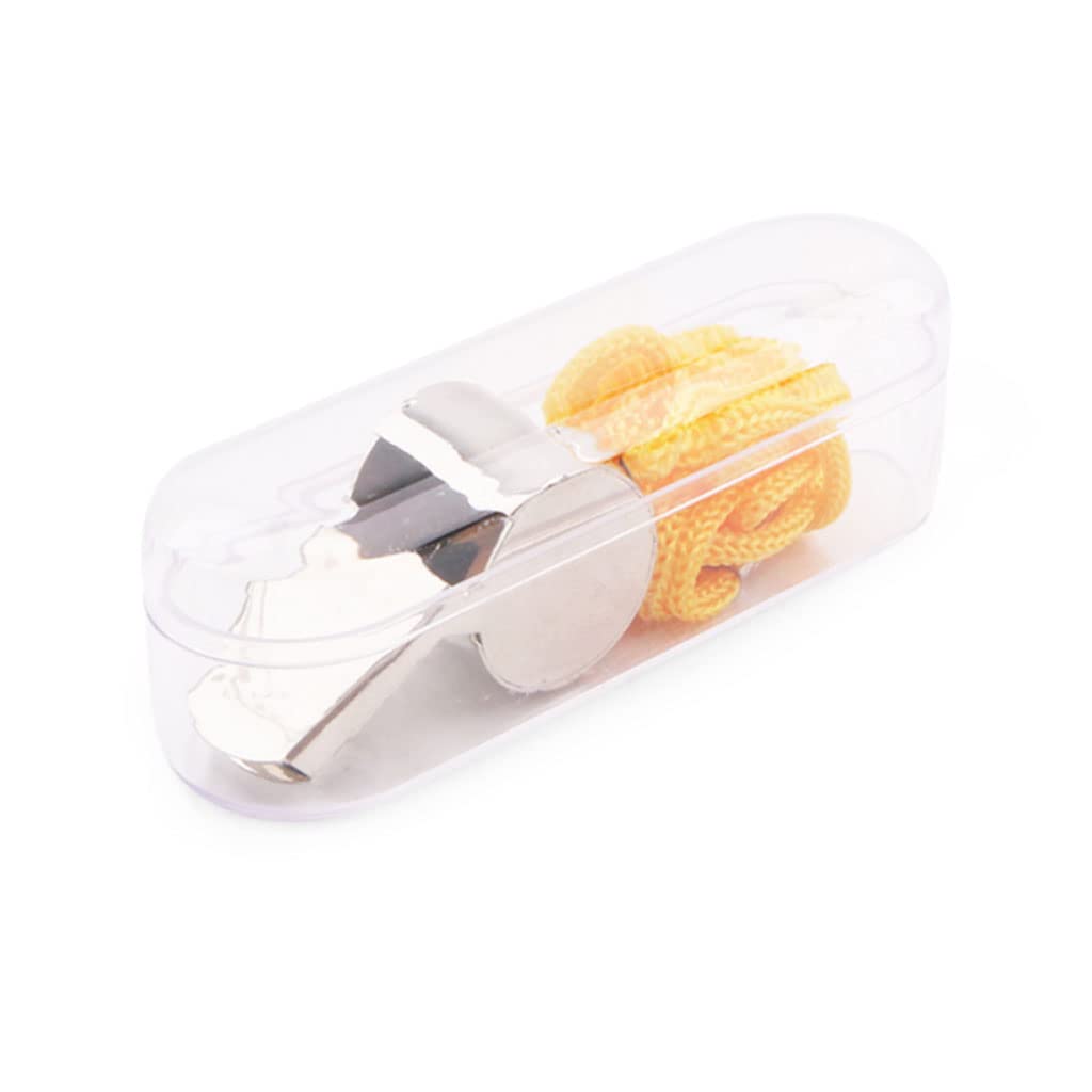 Silbatos Sonoros Silbato, silbatos deportivos, chalecos de flotabilidad de seguridad Silbatos deportivos Silbato de acero inoxidable con sonido fuerte con cordón Entrenamiento Supervivencia Deportes d
