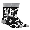 BEST DOG DAD EVER Socks for Dad Men - Funny Novelty Fathers Day Birthday Gifts for Him Dog Lovers Daddy Papa from Daughter Son - Fun Funky Happy Valentines Socks Gift Ideas Christmas Stocking Fillers