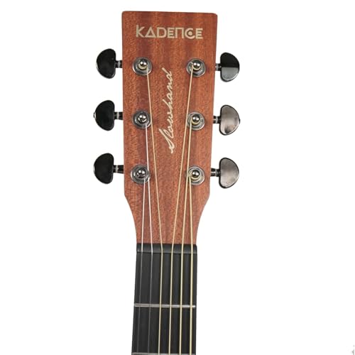 Image of Kadence SH03L-C Slowhand 41 inch Electro Acoustic Guitar | Left Handed | Built-in Pickup + 2 Band EQ | Comes with Bag, Capo, Strings, Cable, Picks | Includes Learning Course | Brown