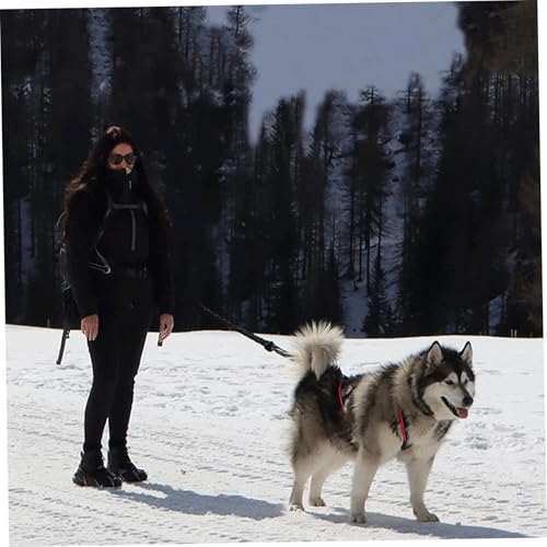 Waycin Hundegeschirr zum Ziehen, X-Rücken Mushing Husky Geschirr für große laufende Hunde, Schwarz