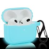 3rd Generation Airpod Case Cover Replacement for Apple AirPods 3 Gen 2021 New Sky Blue Silicone...