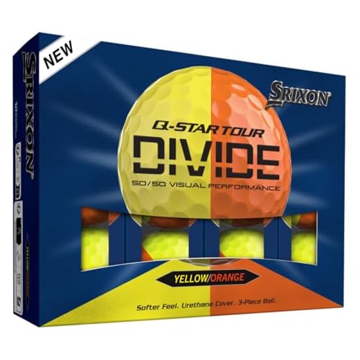 Srixon Q-STAR TOUR DIVIDE Two-Tone Urethane Golf Balls, Soft Feel, Optimized Distance, FastLayer Core with 74 Compression, Golf Gift Idea for Golfers, Pack of 12