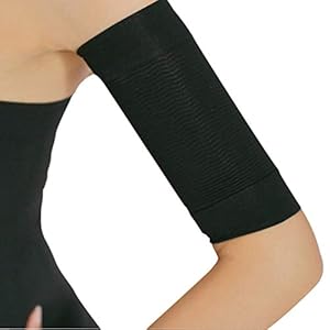 Supvox 1 paar afslankende compressie arm shaper vet gewichtsverlies arm shaper vet buster van cellulite afslanken wikkelen voor vrouwen (zwart)