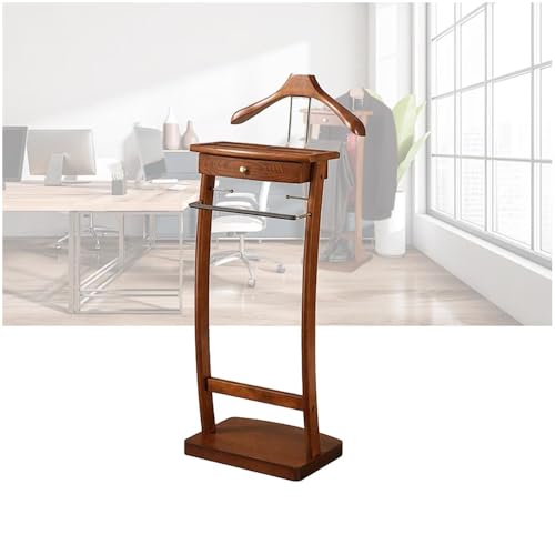 Support en bois pour hommes avec support à chaussures et porte-manteau anti-rides de nuit