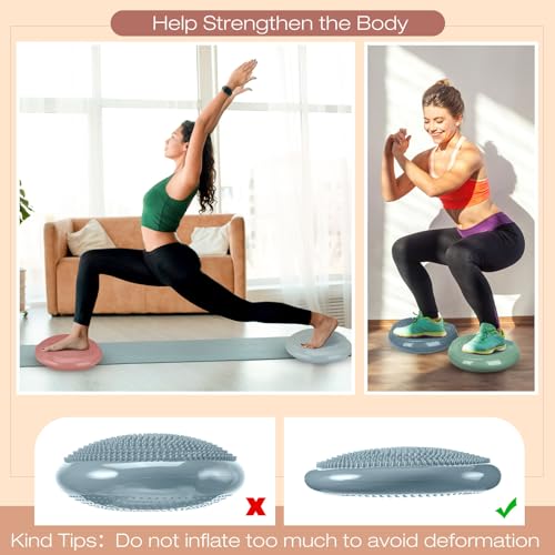 Image of Amylove 6 Pcs Wiggle Seat Inflated Wobble Cushion for Sensory Kid 13 Inch Balance Disc Kids Flexible Seating Exercise Sensory Pad Chair Cushion for Classroom Office School(Boho)