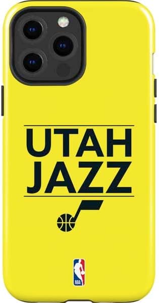 Skinit Impact Phone Case Compatible with iPhone 14 Pro Max - Officially Licensed NBA Utah Jazz Retro Palms Design