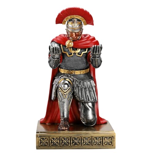 HDMbigmi Centurion Cloak Warrior Knight Pen Holder Mobile Phone Stand Desk Organizers and Accessories as Gift for Office and Home (Silver) - Image 2