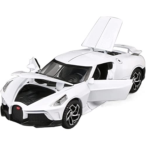 Image of 1:32 Diecast Metal Car Model Voitor Toy Cars for Kids Pull Back Openable Doors with Light Sound, Black