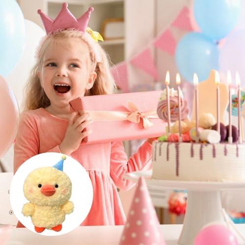 EduPlayte Süßes Tier Plüschen Spielzeug, Kuscheltier Samt Ente 25 cm, PlüSchtier Gans Spielzeug Einfache Dekoration Wurfkissen Stofftier, Flauschiger Stofftier zum Spielen，für Kinder und Baby