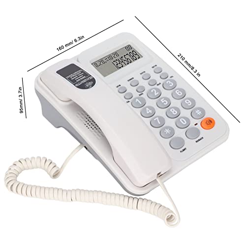 Teléfono fijo con cable KX T2027CID con pantalla LCD blanco miniatura 6