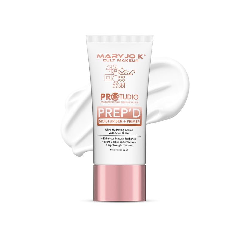 MARY JO K Prep'd Moisturiser & Primer | Creates a Flawless, Long-lasting Makeup Base | Smoothens the Skin | Melts into the Skin | Multipurpose Creme | Blurs Blemishes & Imperfections | Minimises Visible Pores | Super Lightweight Texture | Niacinamide + 4 Butters for Deep Nourishment & Care | 50g-image-14