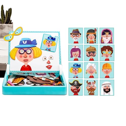 マグネットパズル - おもしろい両面のボードゲーム - 農場パズル 子供向けアクティビティ玩具 | 子供 男の子 就学前 家庭学習 教室 プレイルーム ロードトリップ 車旅行 誕生日 休日 向け