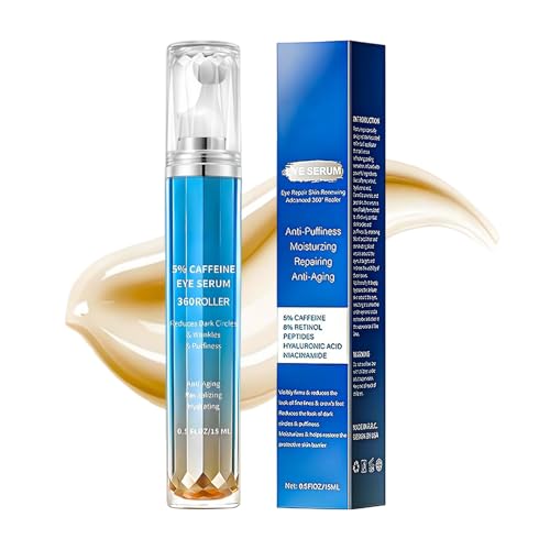 DAWCBVJQ Contorno De Ojos | 15ML Hidratante que Reduce la Hinchazón y Firmeza - Rodillo de Masaje para de Ojos,para Mujeres Amigas Rutina Diaria Cuidado de la Piel Noche Hogar Viaje