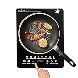 Portable Induction Cooktop Hot Plates, 700W Adjustable Sensor Touch Single Electric Cooktops Countertop Stove with 3-Hour Timer, 8Cooking Preset...