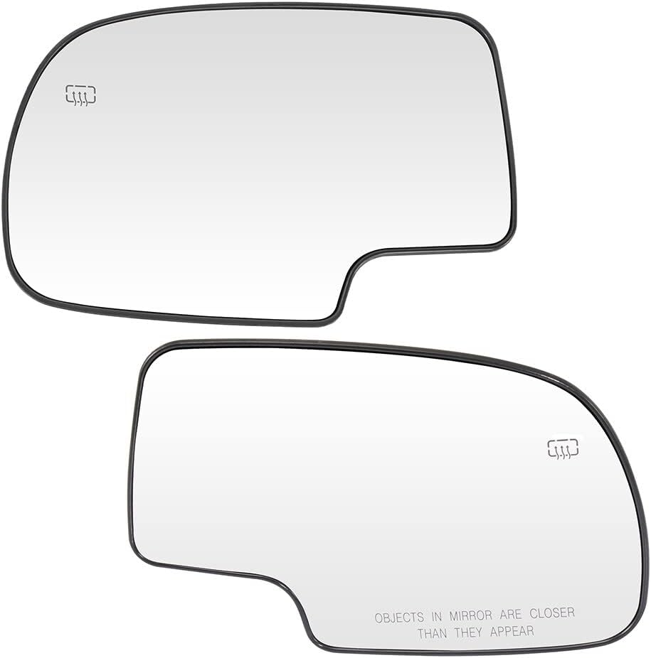 ECCPP Exterior Mirrors Glass Replace with 2002-06 For Chevy Avalanche 1500 2500 Suburban 1500 2500 Driver and Passenger Side 88986362 9589382 88986364 56021